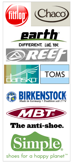 Fit Flop, Chaco, Earth, Reef, Dansko, Toms, Birkensotock, MBT, and Simple shoes, sandals, and foorwear at Bayou Birkenstock